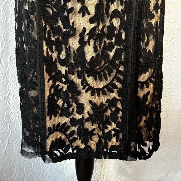 COPY - ADRIANNA PAPELL- Black Lace Party Dress SIZE 8 - Picture 3 of 16